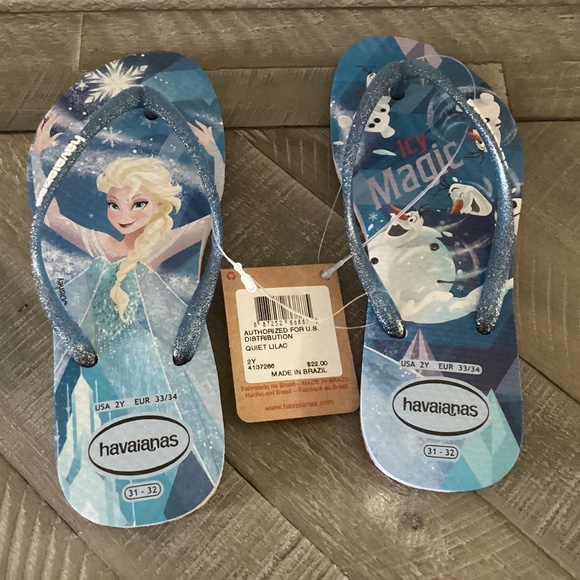 HAVAIANAS Slim Frozen Flip Flop, size 2 - Picture 1 of 7